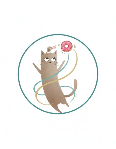 Illustrazione ad acquerello di un gatto che danza